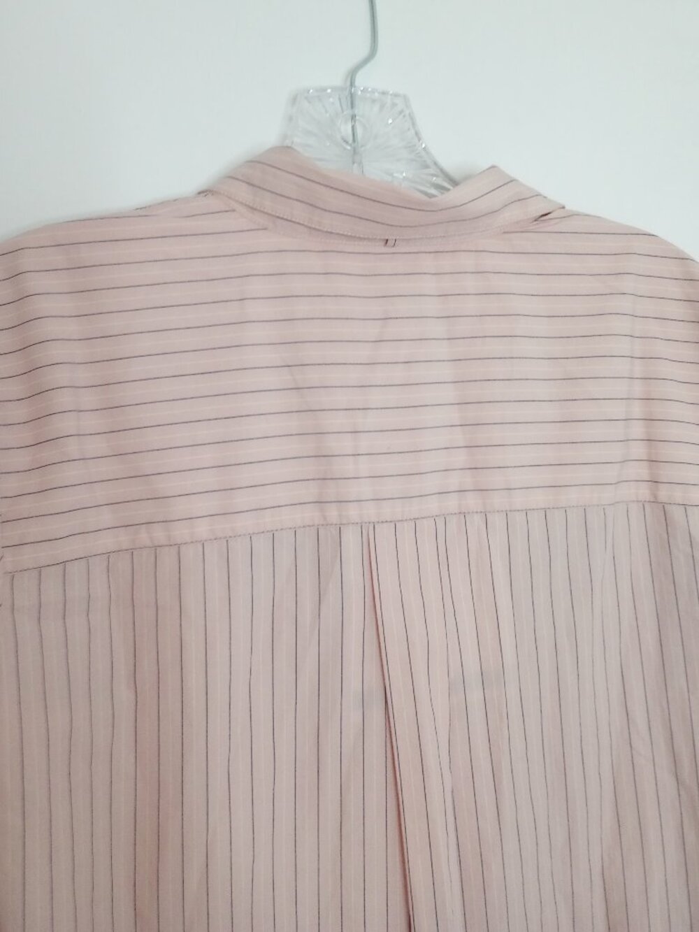 Loft Pink Striped Cotton Poplin Preppy Shirt Dress - Picture 8 of 11